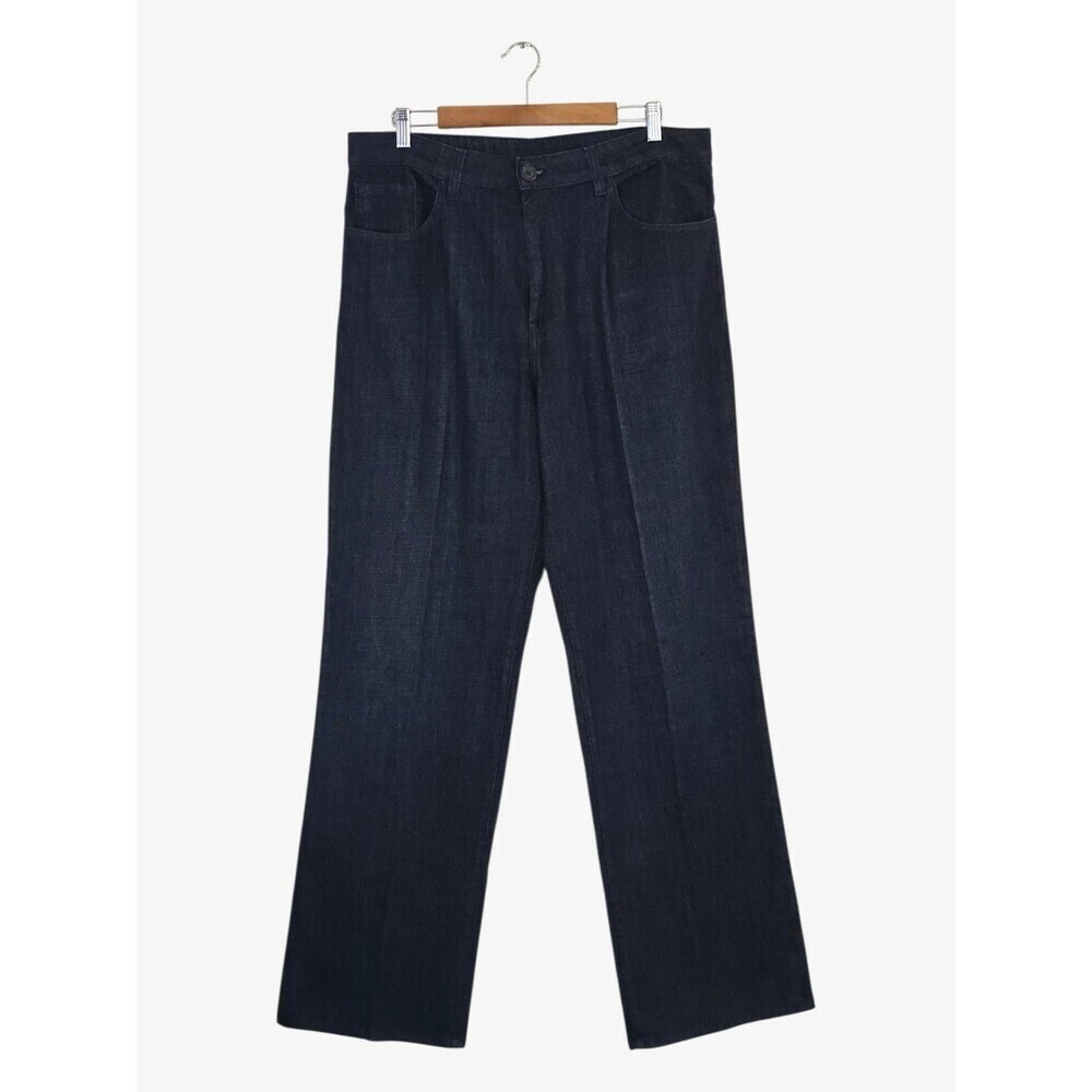 St John Sport Dark Wash Jeans Womens 16 Tall 35.5 Inseam High Rise Straight Leg